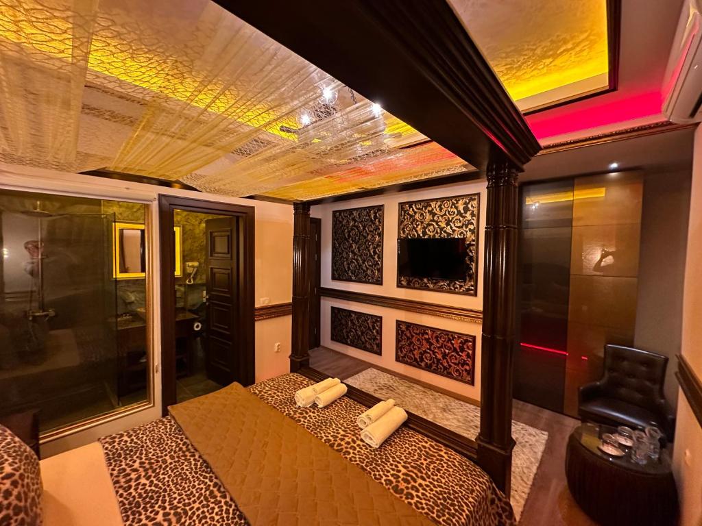 TV a/nebo společenská místnost v ubytování Robevski luxury rooms
