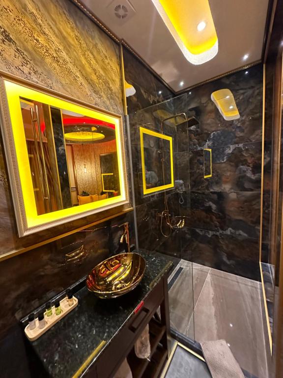 Koupelna v ubytování Robevski luxury rooms