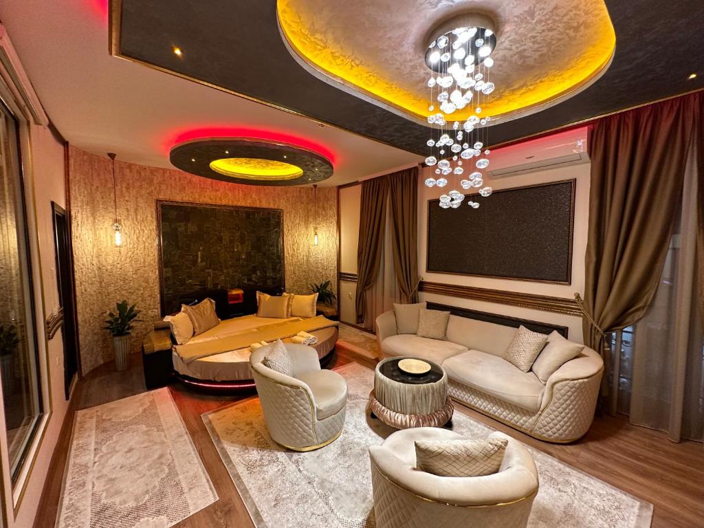Posezení v ubytování Robevski luxury rooms