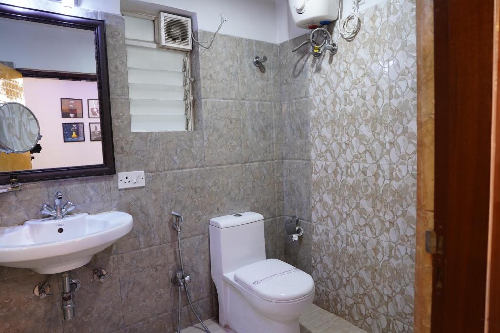 Koupelna v ubytování Hotel Emirates