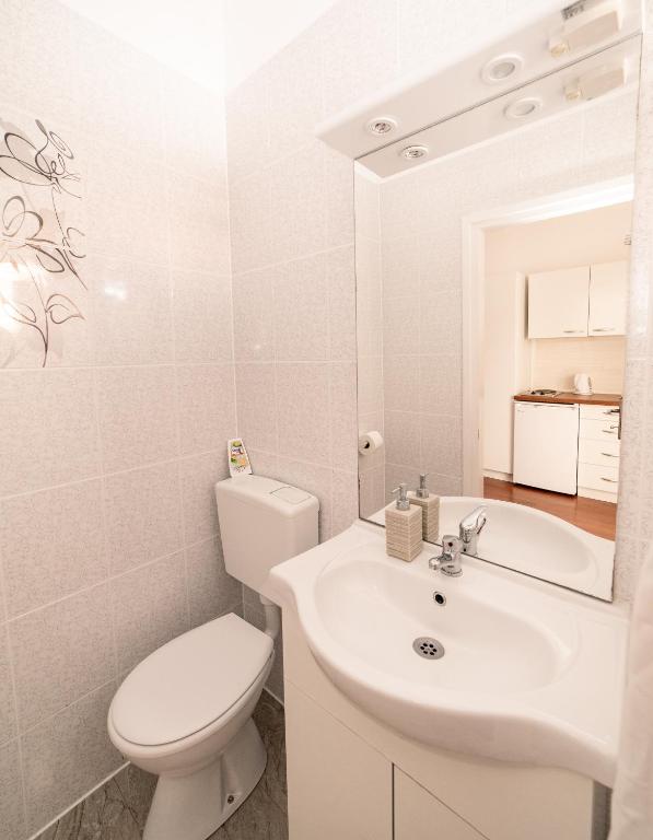 Koupelna v ubytování Guesthouse Lastavica