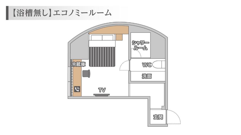 Půdorys ubytování Hotel cooju Fukui