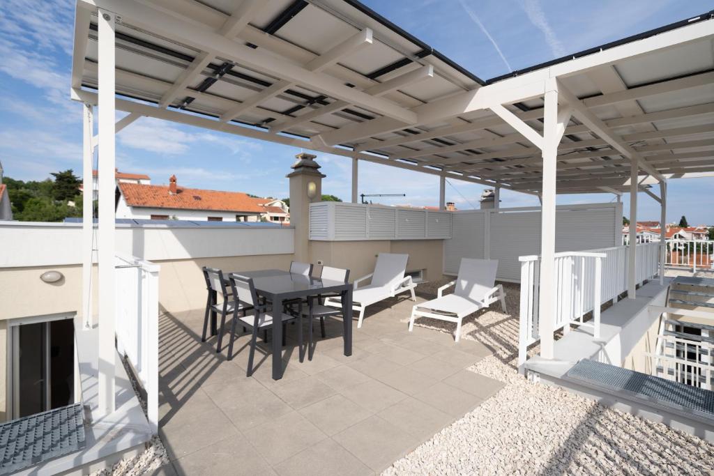 Balkón alebo terasa v ubytovaní SunAdria Apartments