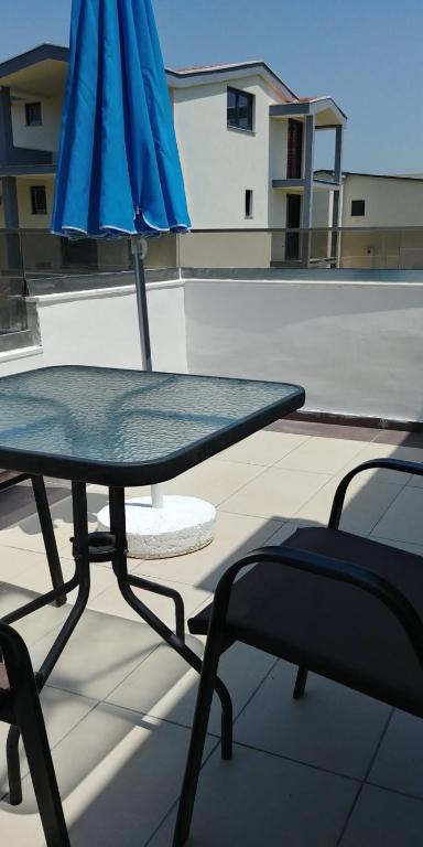 Balkón nebo terasa v ubytování White apartments