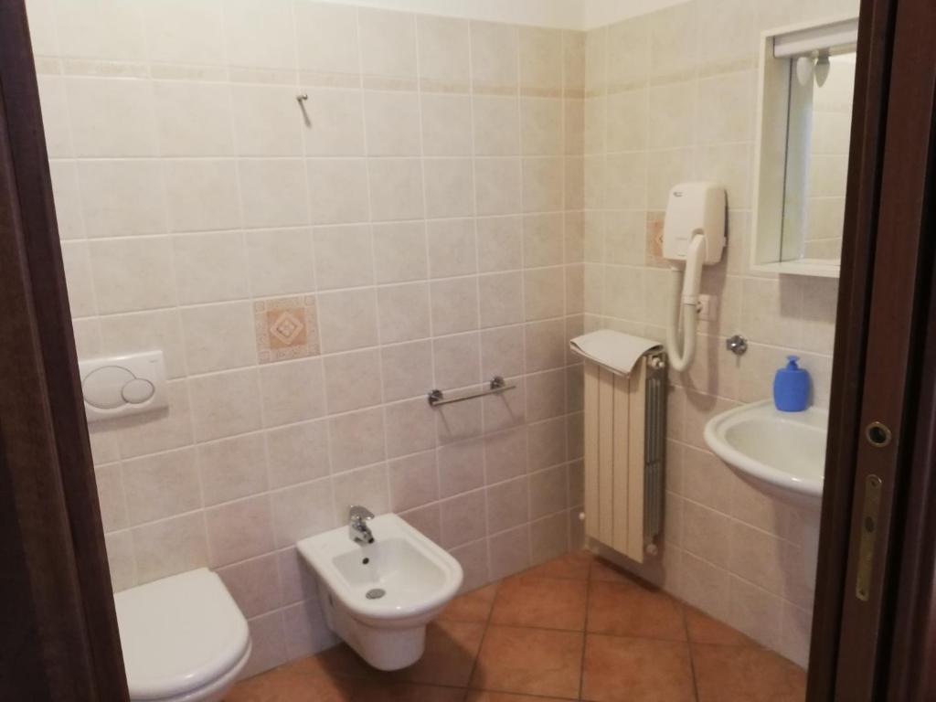Koupelna v ubytování Agriturismo Al Motto