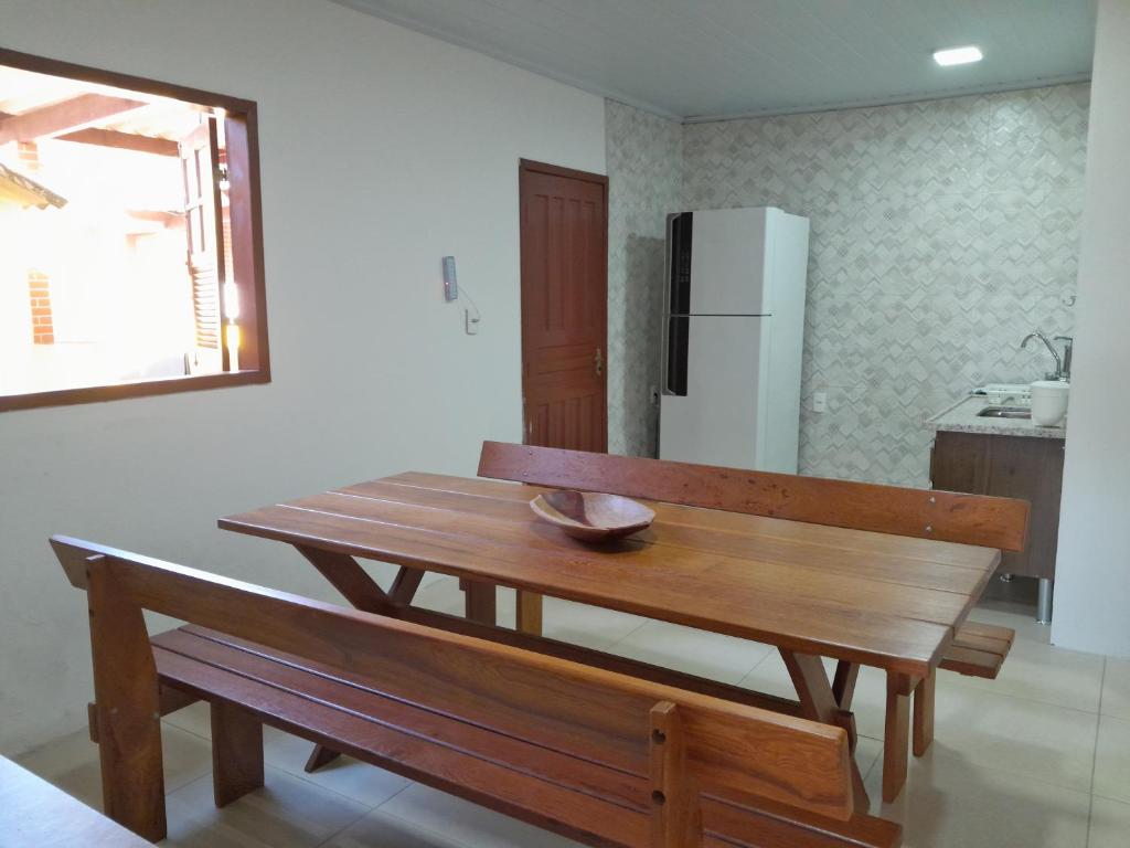 Kuchyň nebo kuchyňský kout v ubytování Casa de Temporada Ceu e Mar
