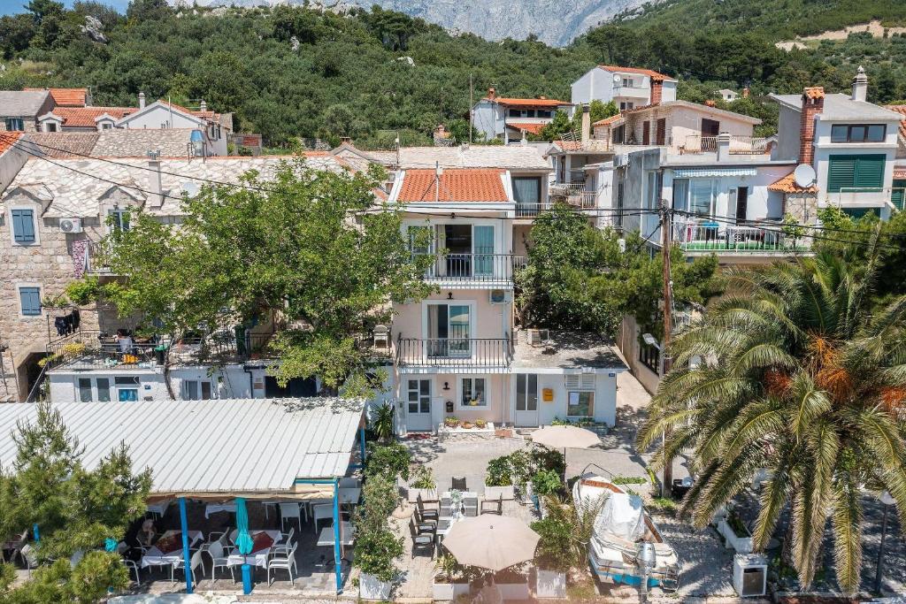 an aerial view of a town with houses at House Katarina in Krvavica