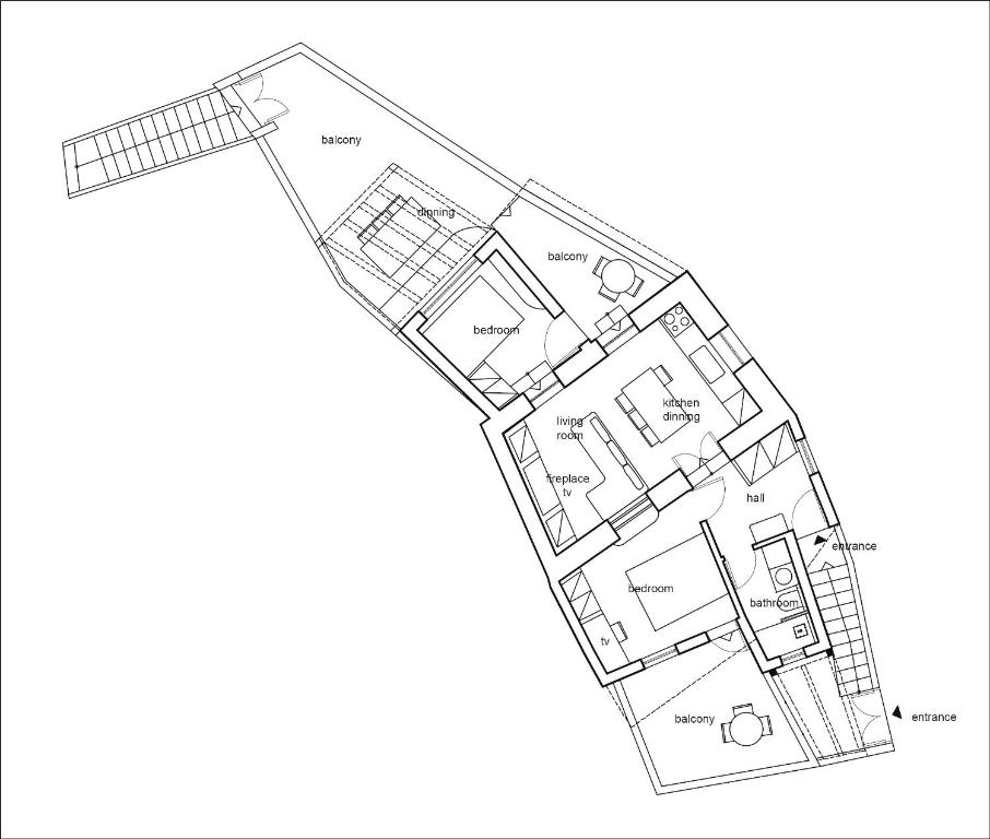 Půdorys ubytování Manolis House
