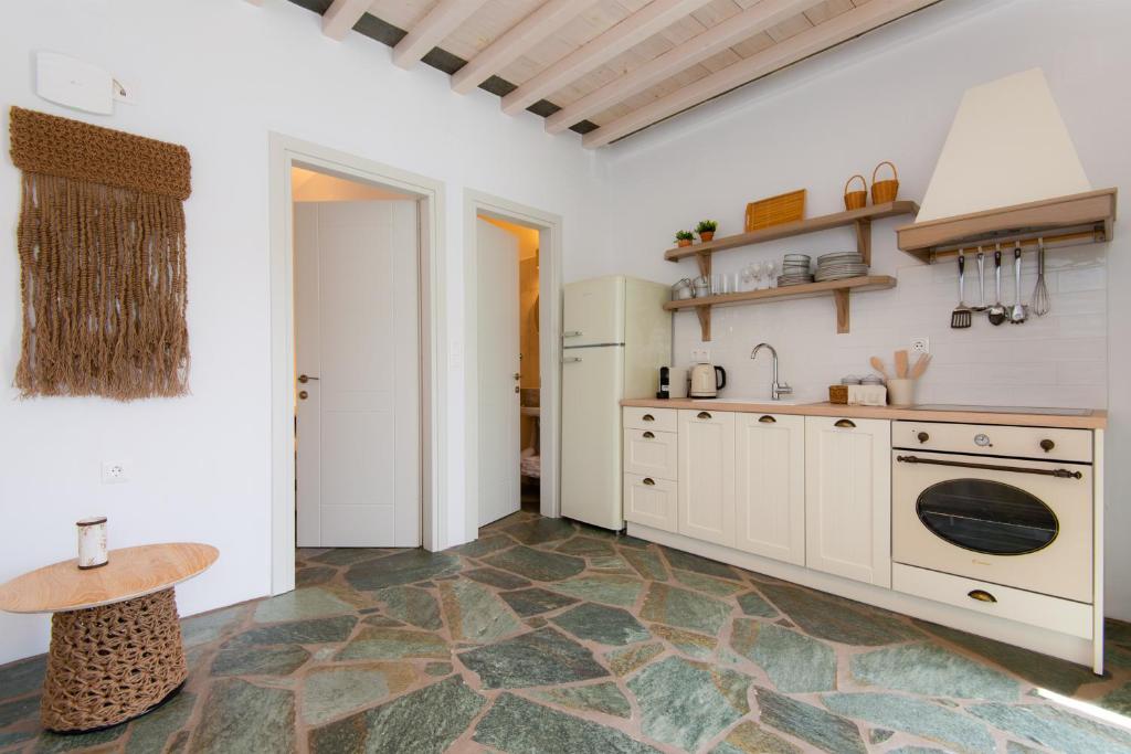 Kuchyň nebo kuchyňský kout v ubytování Thimari villas