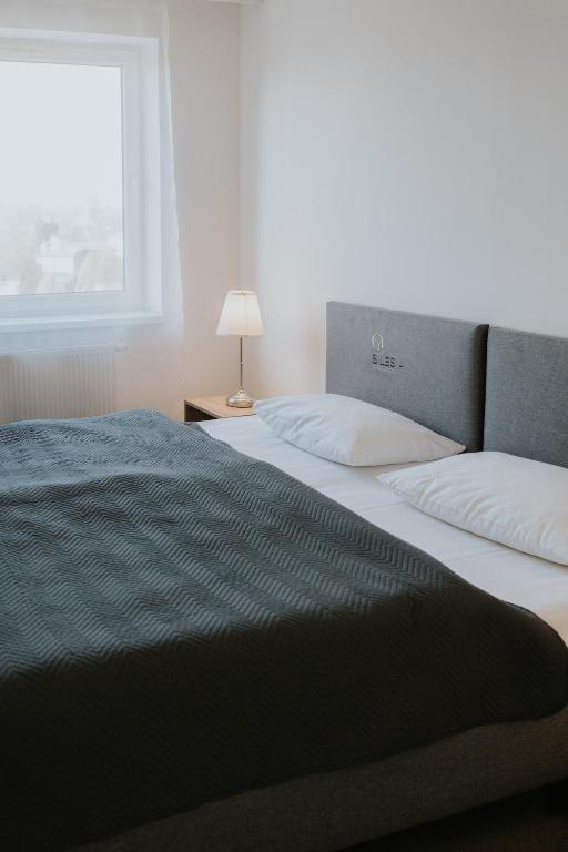 Posteľ alebo postele v izbe v ubytovaní Silesia Apartments