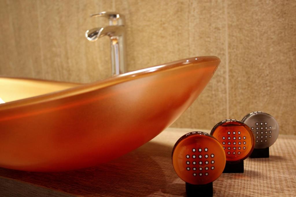 Koupelna v ubytování Hotel Ponti