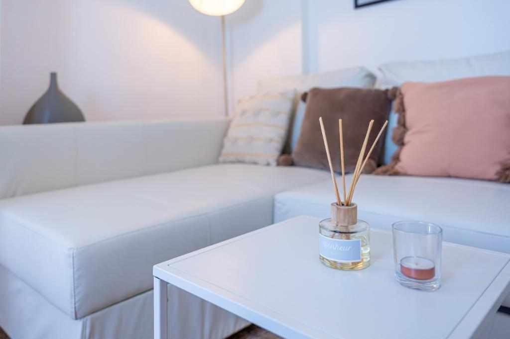 Posteľ alebo postele v izbe v ubytovaní Benalmadena apartment with wonderful views