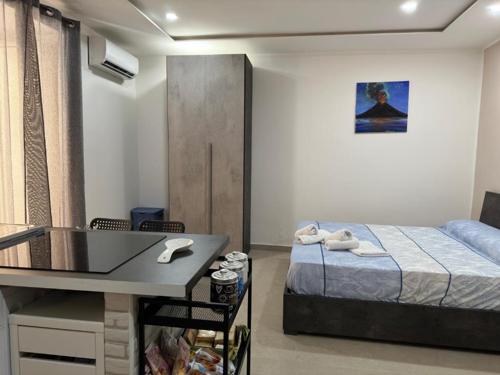 Posteľ alebo postele v izbe v ubytovaní Domus Velata Celeste
