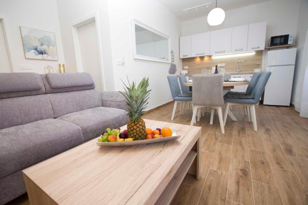 Kuchyň nebo kuchyňský kout v ubytování Apartment Navis