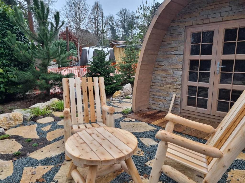 Zahrada ubytování Lodges des Grands Chênes