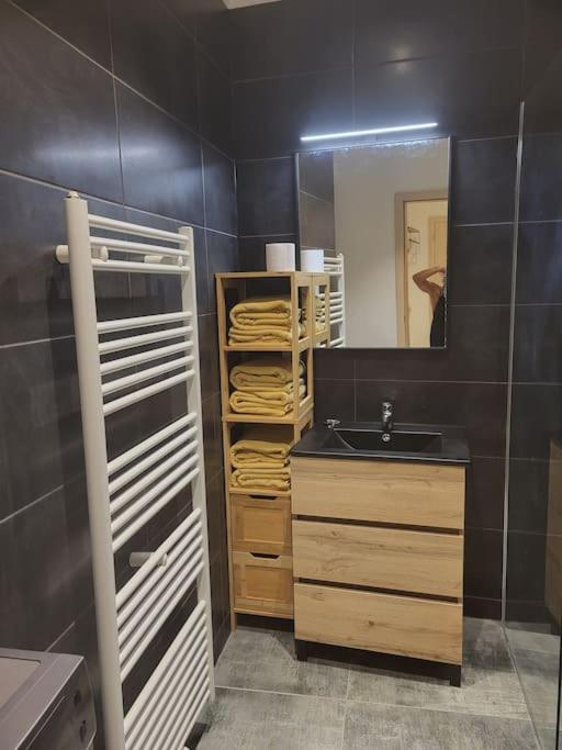 Kuchyň nebo kuchyňský kout v ubytování Duplex neuf 2 chambres HUY
