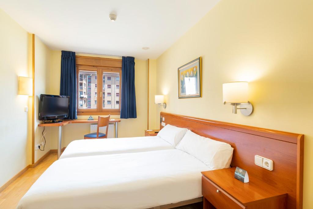 TV a/nebo společenská místnost v ubytování Hostal Alda Río Duero