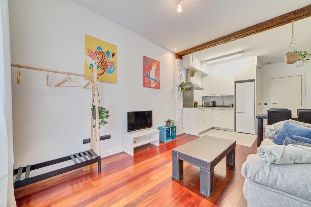 Kuchyň nebo kuchyňský kout v ubytování Apartamentos Rioja Confort by Clabao