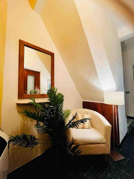 Postel nebo postele na pokoji v ubytování la terrazza di vernazza