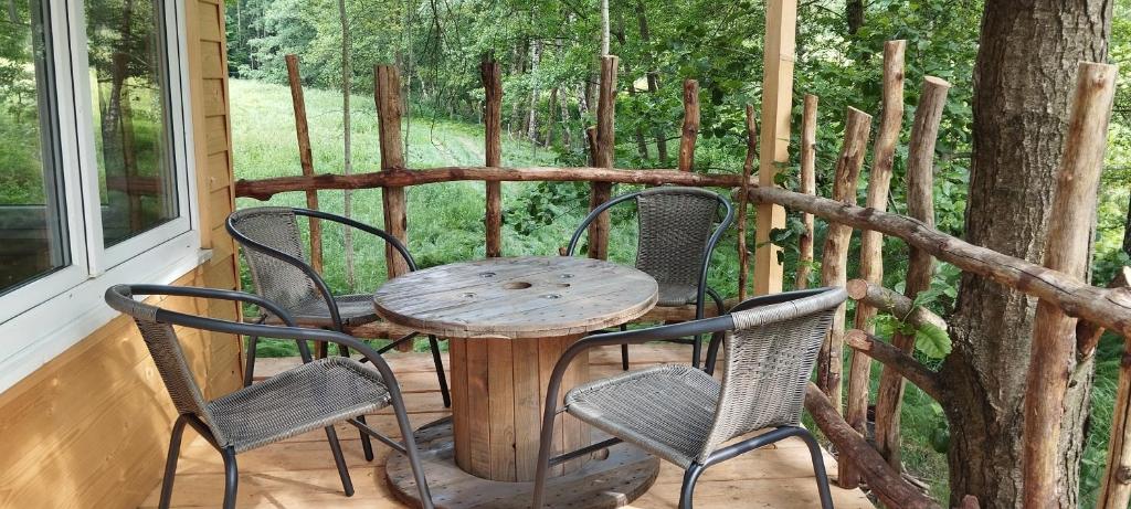 Balkón nebo terasa v ubytování Treehouse LEA