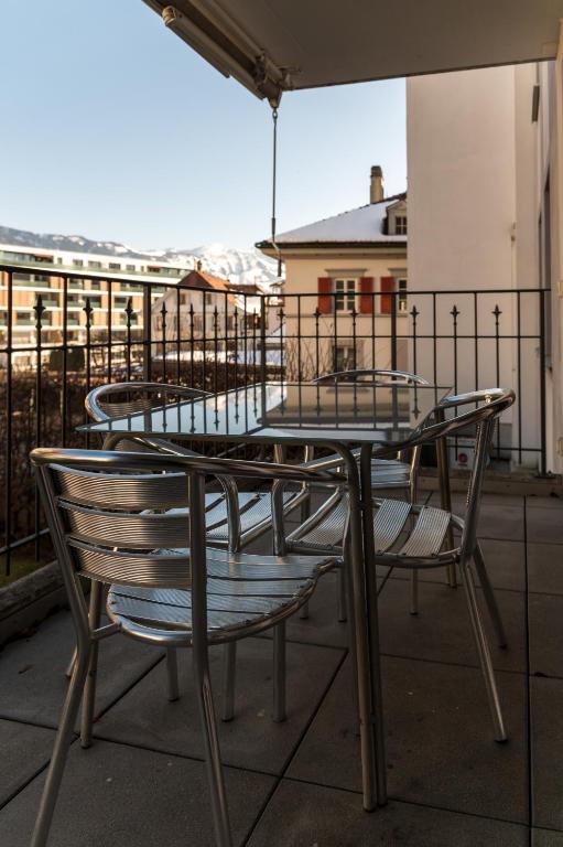 Balkón nebo terasa v ubytování Los Lorentes Residences Bulle