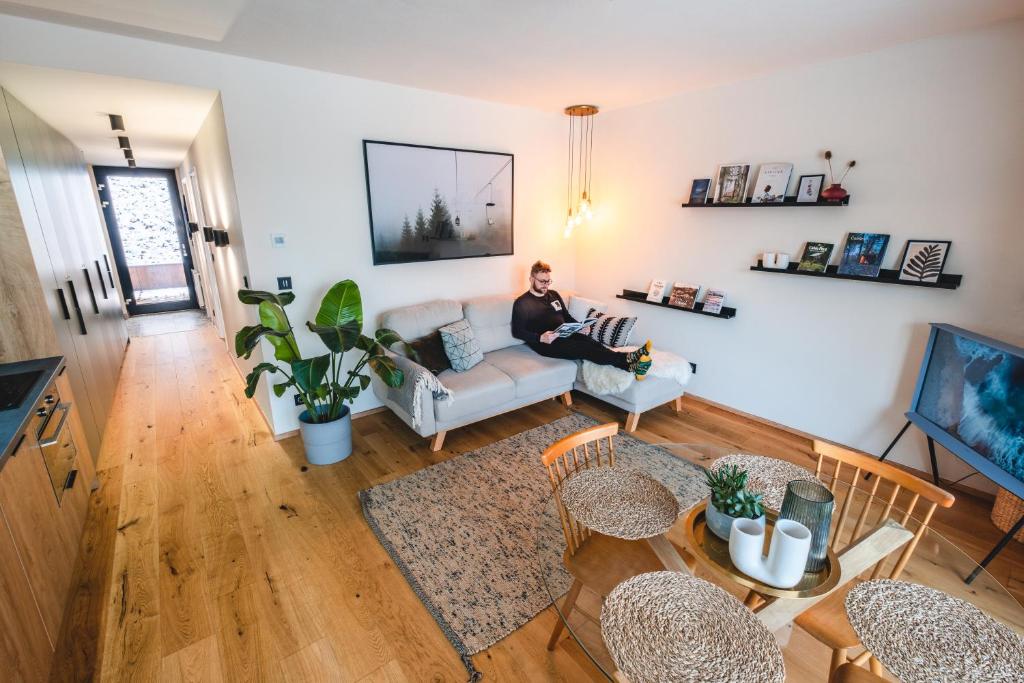 Posezení v ubytování Apartmán Místo Na Vzduchu
