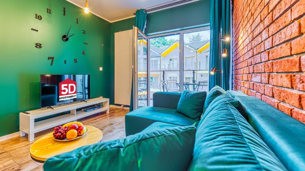 Posezení v ubytování Apartament Malachit Osada Górska z prywatną sauną - 5D Apartamenty