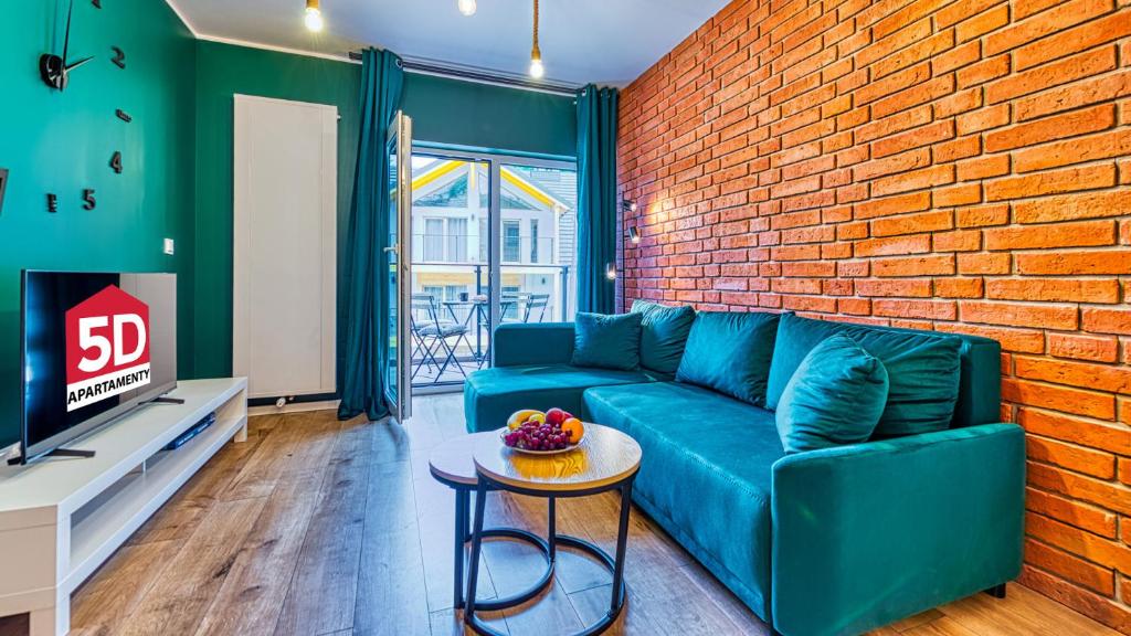 Posezení v ubytování Apartament Malachit Osada Górska z prywatną sauną - 5D Apartamenty