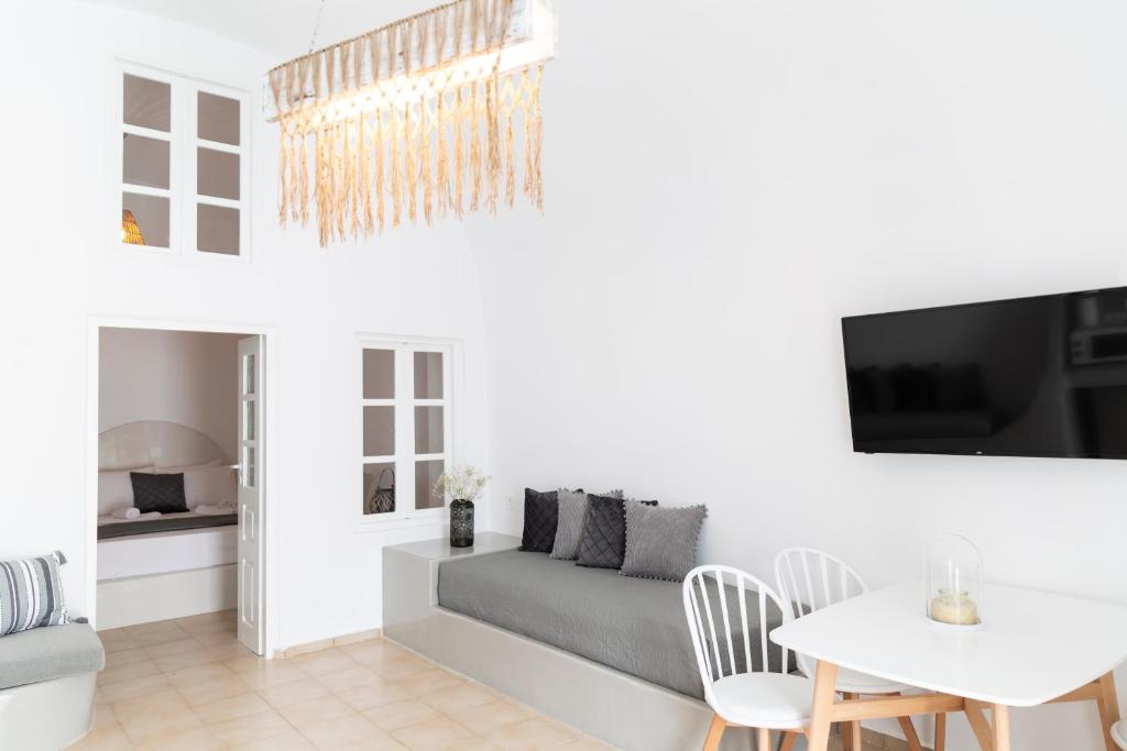 TV a/nebo společenská místnost v ubytování Captain's house suites