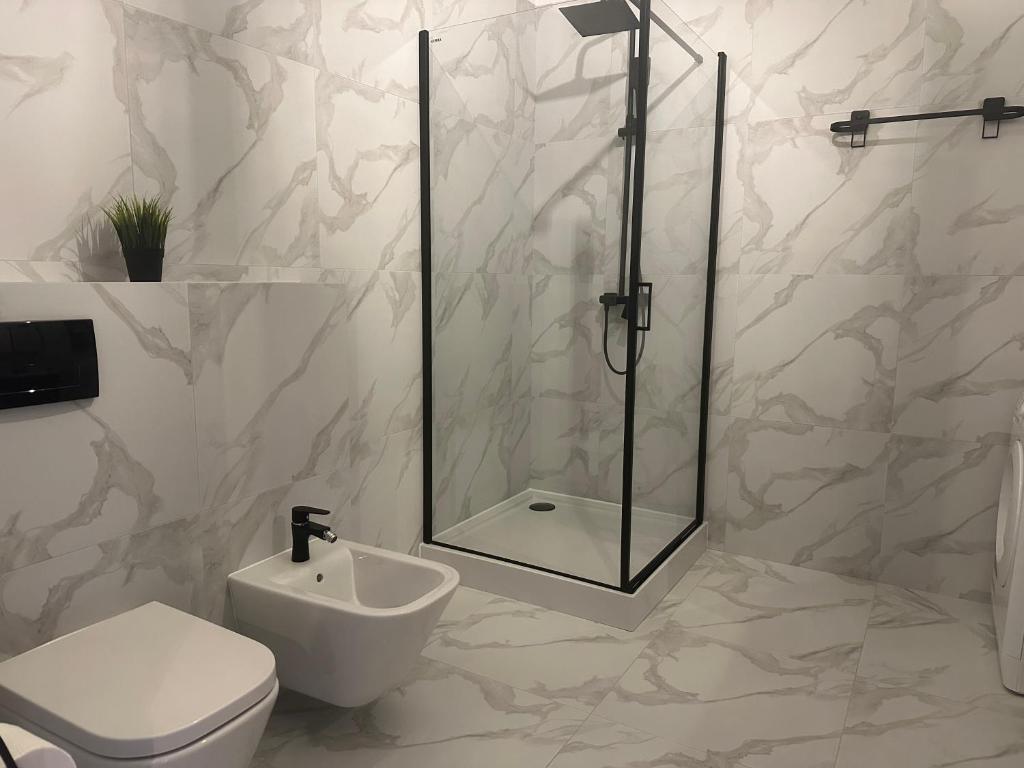 Koupelna v ubytování Apartamenty Przy Deptaku
