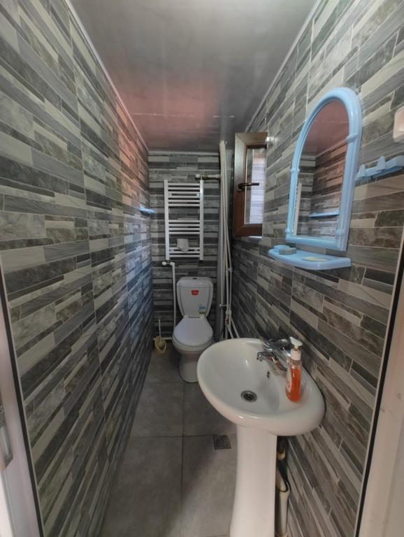 Koupelna v ubytování Hotel Veshagi