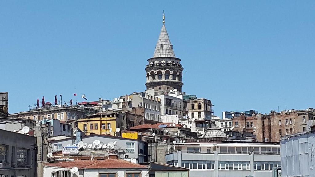 Nespecifikovaný výhled na destinaci Istanbul nebo výhled na město při pohledu z hotelu