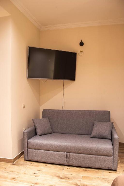 TV a/nebo společenská místnost v ubytování Кайзервальд Клуб