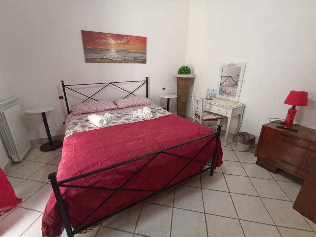 Postel nebo postele na pokoji v ubytování Central GH Formia