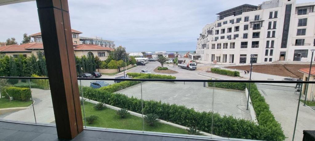 a view of a city street from a balcony at SEABREEZE Lighthouse 2 114 in Baku