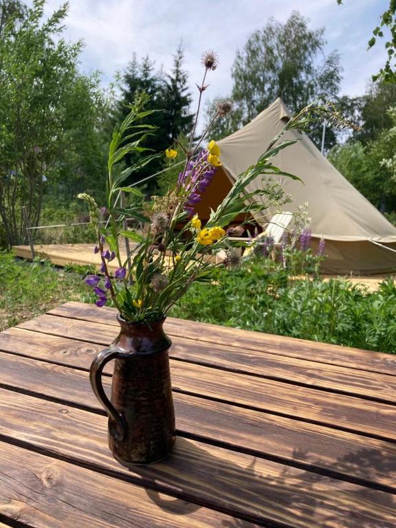 Zahrada ubytování Fristad Glamping Tent Vitsand