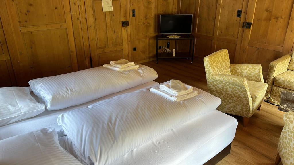 TV a/nebo společenská místnost v ubytování Hotel Tschuggen Davos