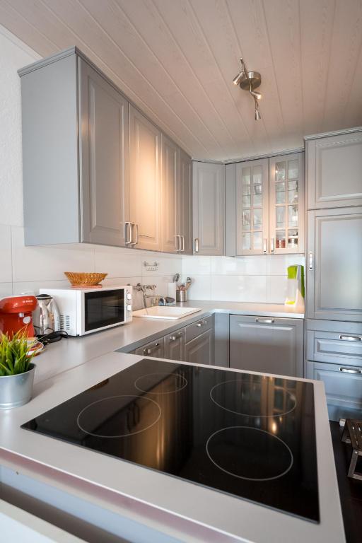 Kuchyňa alebo kuchynka v ubytovaní Wohnung Seeblick