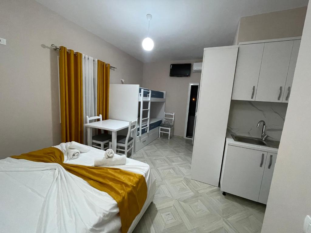 Postel nebo postele na pokoji v ubytování Vila Zini