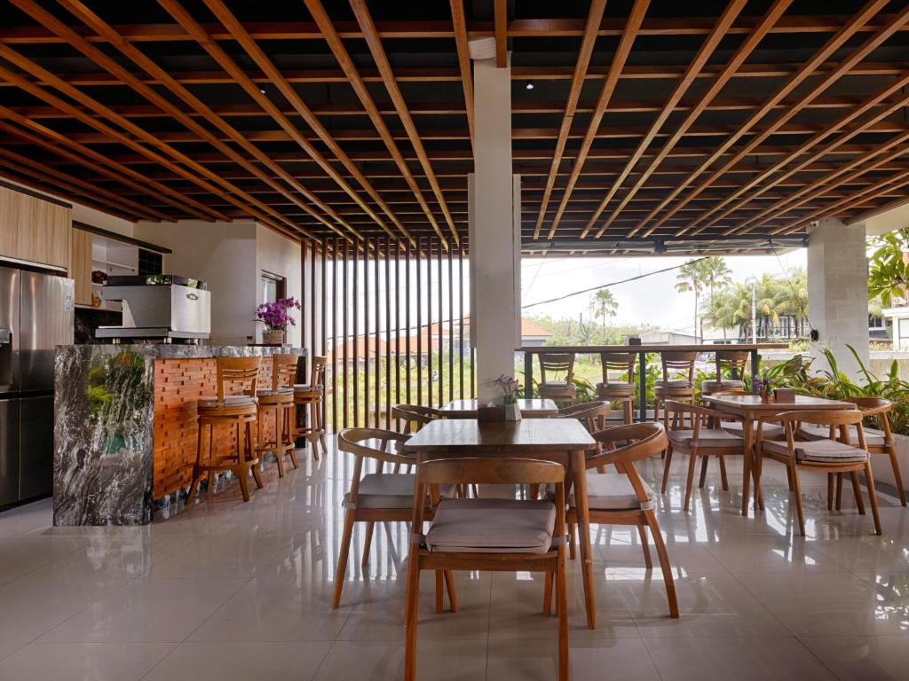 Restaurace v ubytování Kubu Belona Canggu