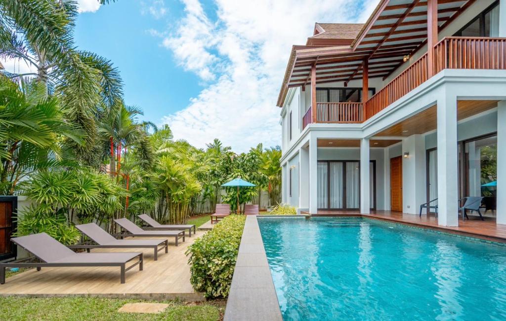 obraz willi z basenem w obiekcie Villa Autjima krabi /3BRD w mieście Ban Khlong Haeng