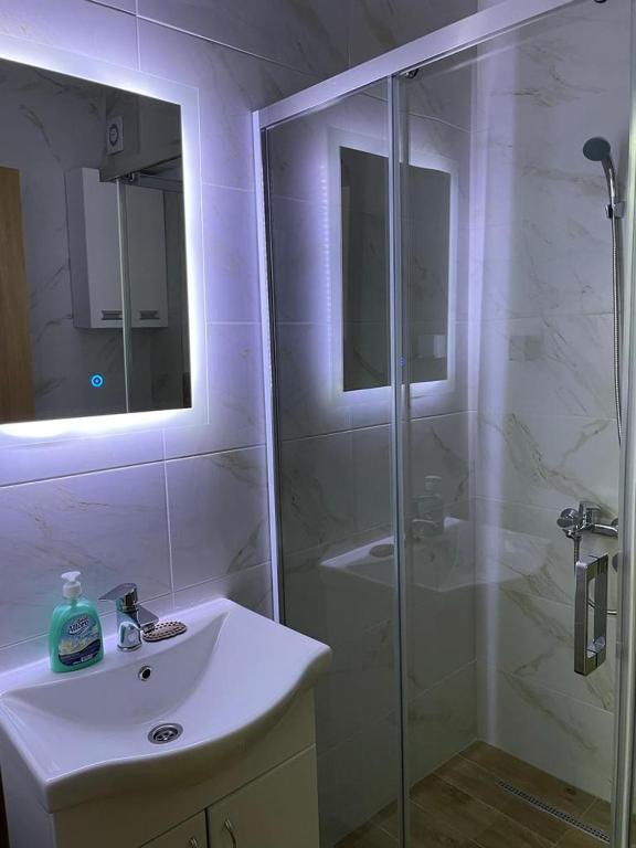 Koupelna v ubytování Apartman Splendid