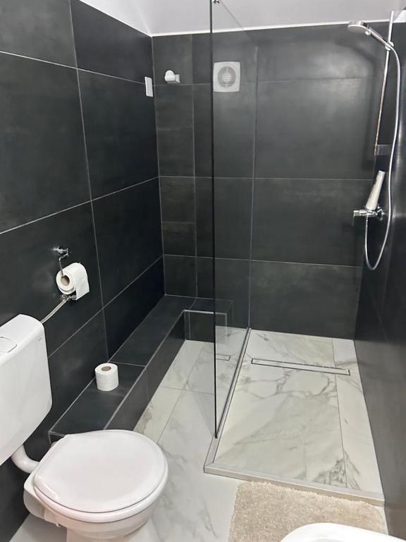 Koupelna v ubytování Pensiunea Giulia Home