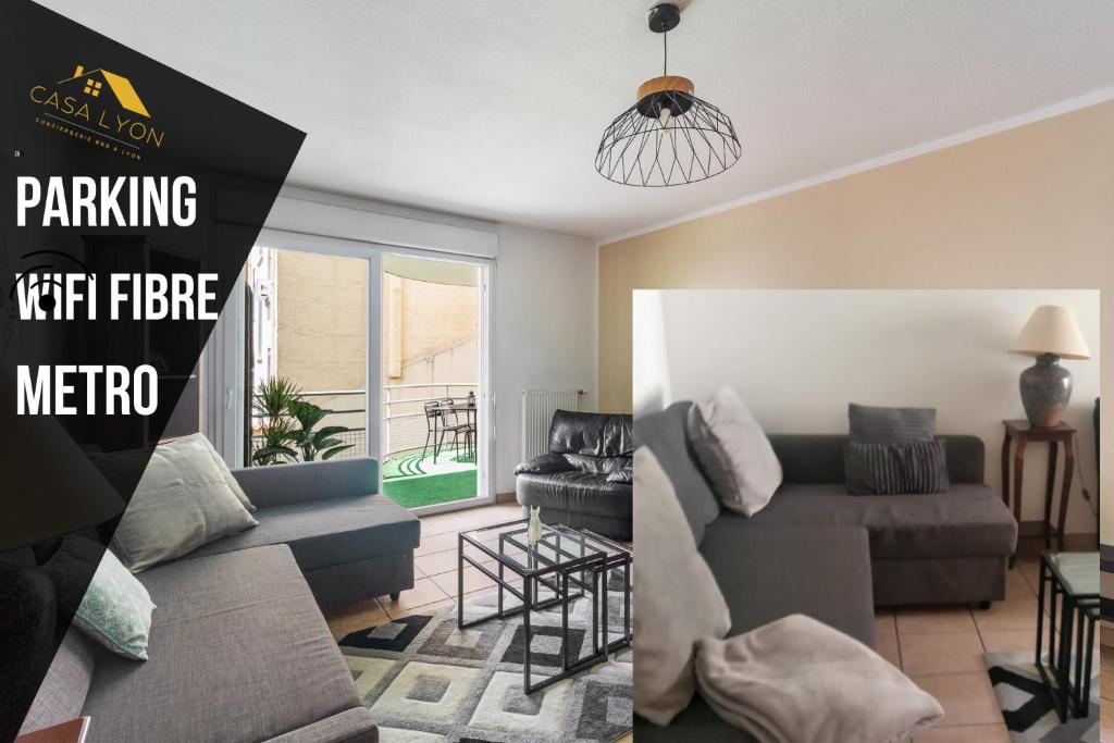 Nice Apartment with Parking balcon Casa Lyon - Two-Bedroom Apartment