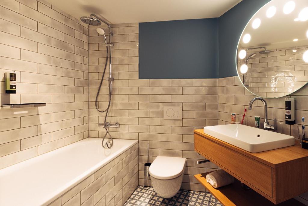 Koupelna v ubytování harry's home Berlin-Moabit hotel & apartments