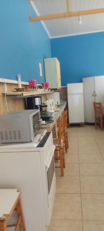 Kuchyň nebo kuchyňský kout v ubytování Alkyonis Apartments