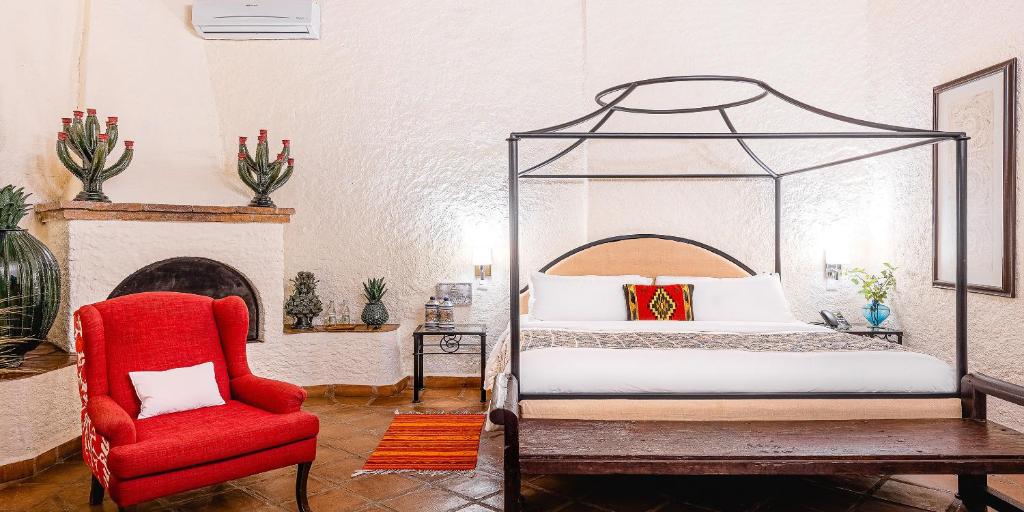 Posezení v ubytování Hacienda El Santuario San Miguel de Allende
