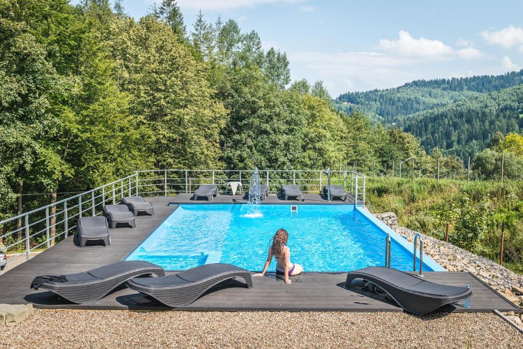 Bazén v ubytování Apartamenty Szuflandia z sauną, jacuzzi, przy stoku narciarskim nebo v jeho okolí