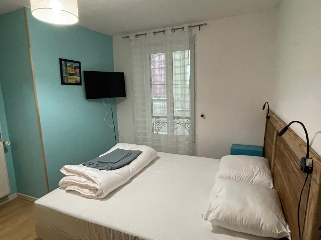 Ein Bett oder Betten in einem Zimmer der Unterkunft Au 81