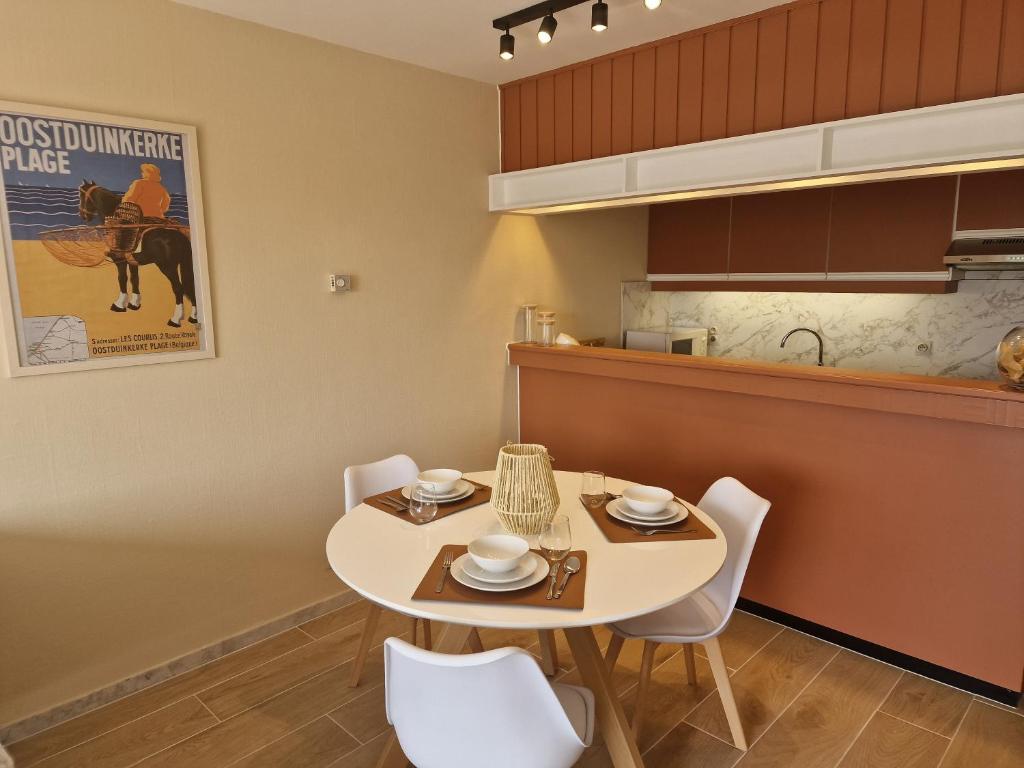 Kuchyň nebo kuchyňský kout v ubytování Oostduinkerke Apartments 2